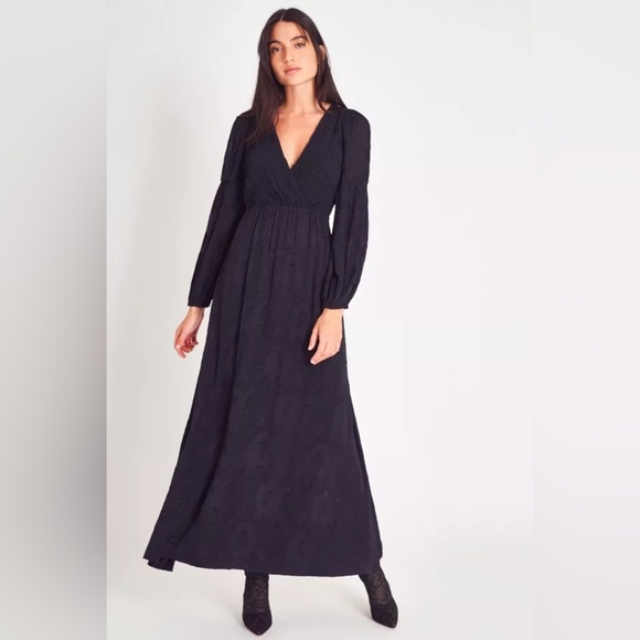 LoveShackFancy Lexia Maxi Dress Small Black - Picture 10 of 10